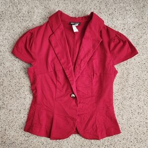 Wet Seal Y2k Women's Red Short Sleeve Blazer